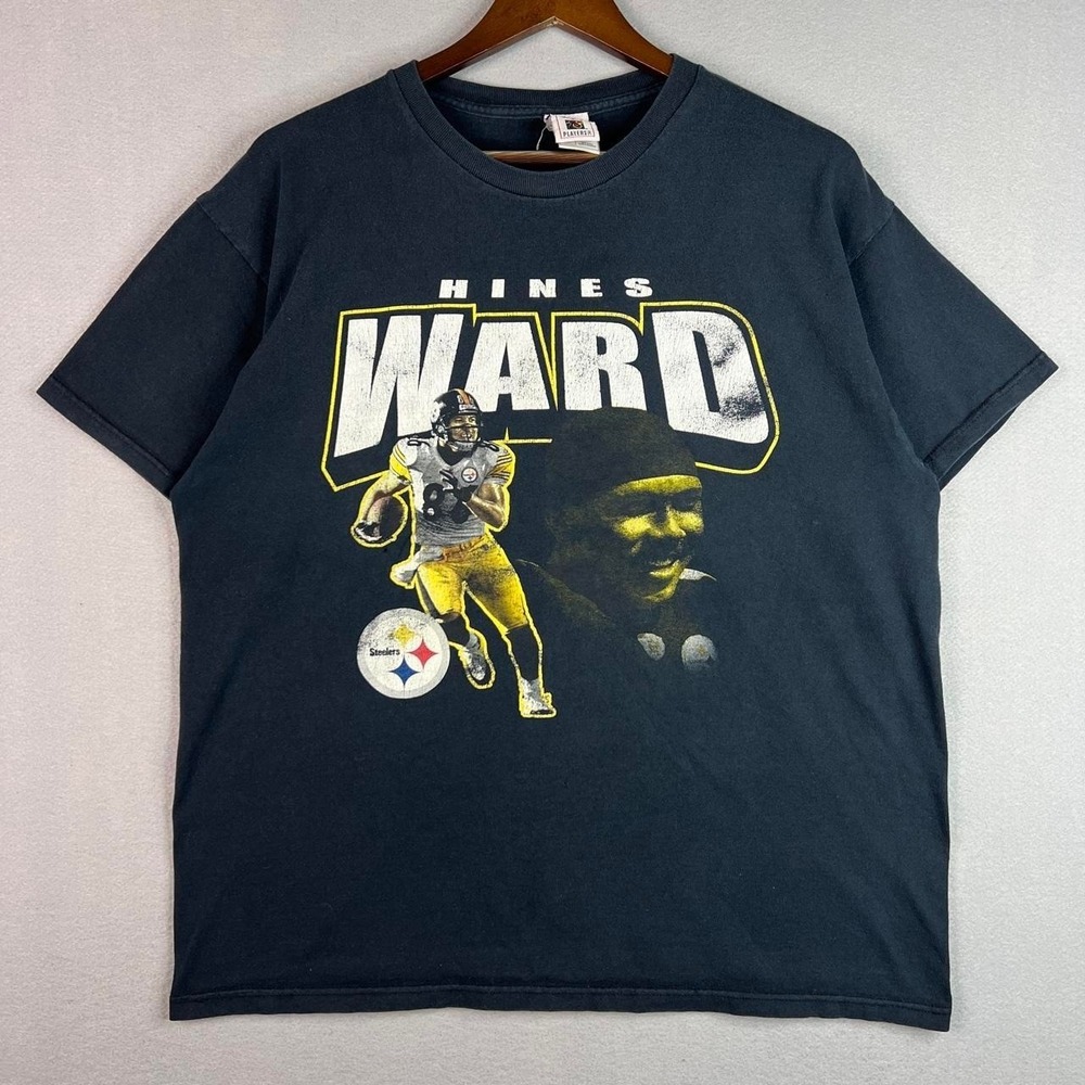 Hines Ward Pittsburgh Steelers NFL Football Faded Graphic Tee Shirt XL